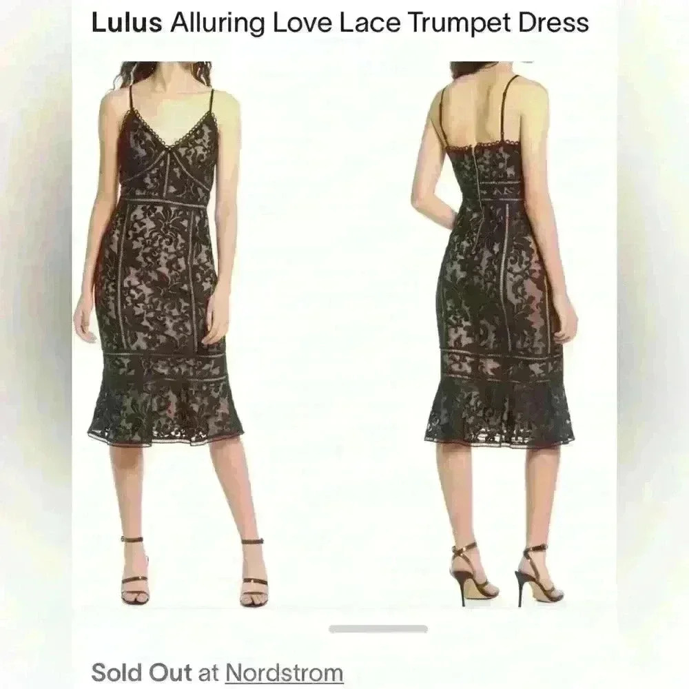 NWT Lulus Alluring Love Lace Trumpet Dress-Sold Out at Nordstrom. Size XS